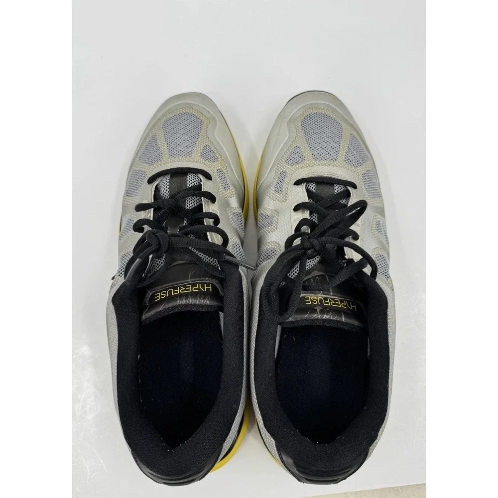 Nike LunarLon Running Shoes Men's Size 11.5 Gray Black Yellow Athletic Sneakers